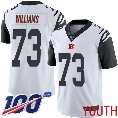Cincinnati Bengals Limited White Youth Jonah Williams Jersey NFL Footballl 73 100th Season Rush Vapor Untouchable